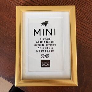 Ten 3”x4” Studio Decor Glossy Gold Mini Frame